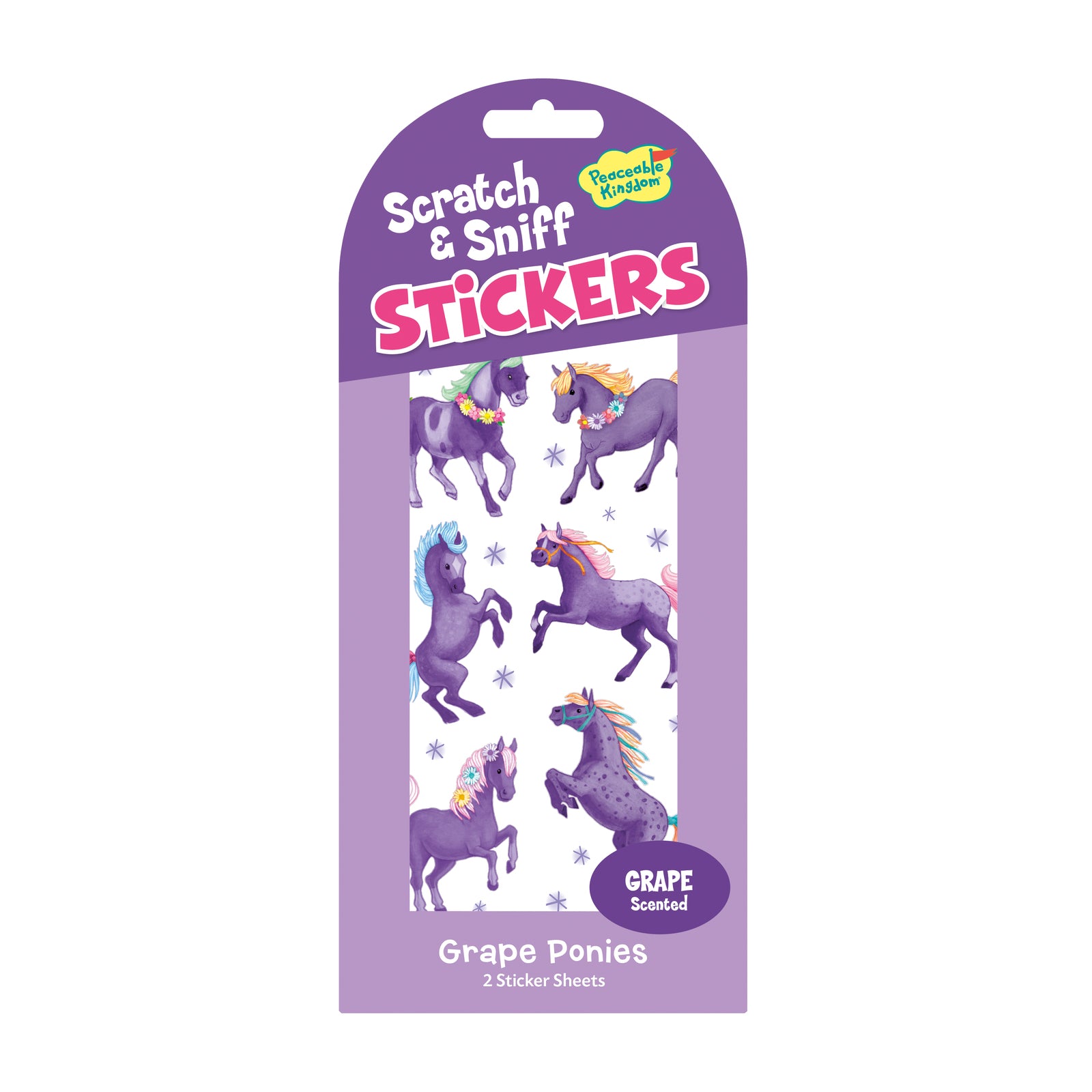 Grape Ponies - Scratch and Sniff Stickers