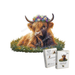 A5 Floral Crown Highland Cow Wooden Puzzle - Puzzle ART