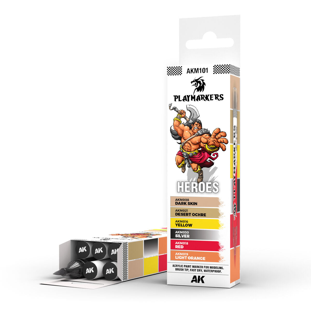 Heroes - AK Interactive Playmarkers Set - 6  Colours
