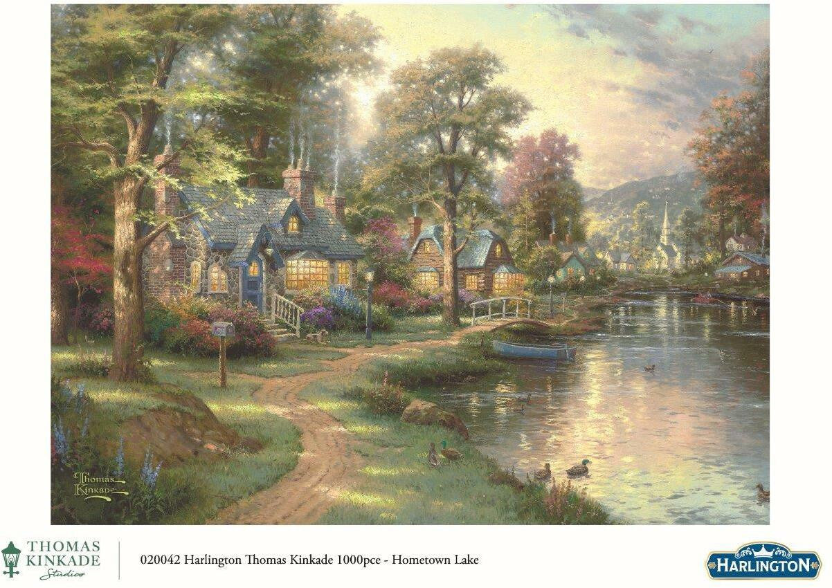 Hometown Lake 1000 pieces - Harlington Thomas Kinkade