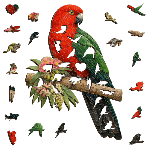 A3 King Parrot Wooden Puzzle - Puzzle ART