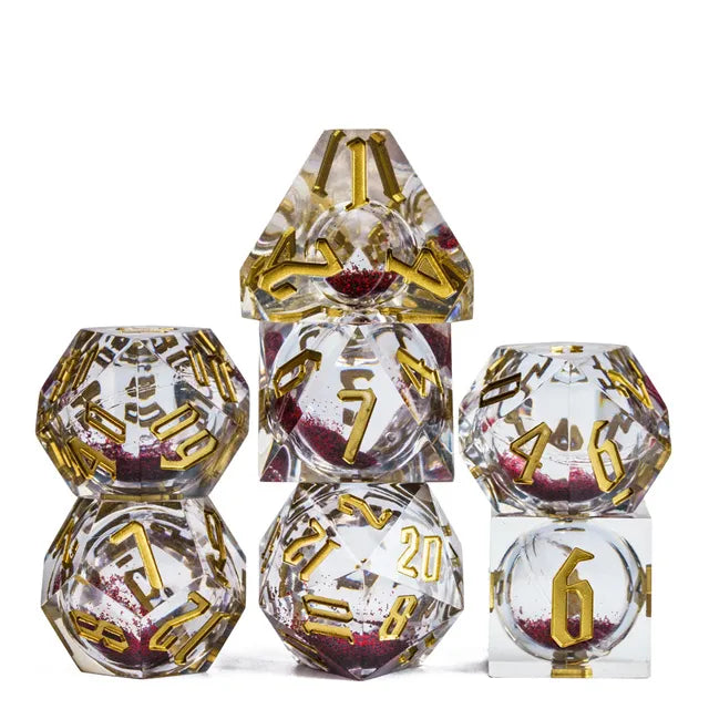 Liquid Core Dice CLEAR RED - Games World Dice