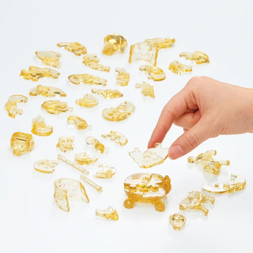 Golden Retriever and Puppy - 3D Crystal Puzzle