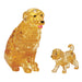 Golden Retriever and Puppy - 3D Crystal Puzzle