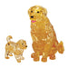 Golden Retriever and Puppy - 3D Crystal Puzzle