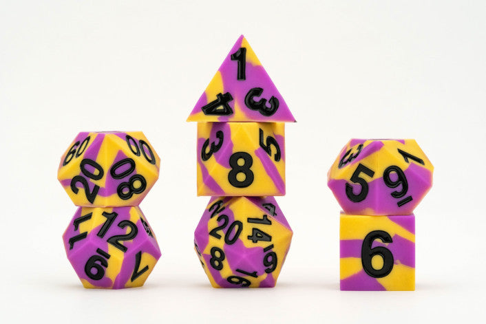 Intersex Pride Sharp Edge Silicone MDG Dice Set