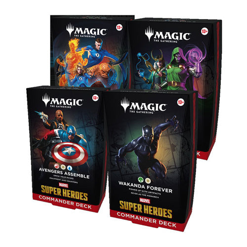 Marvel Super Heroes - Single Commander Deck -  Magic the Gathering 4 Assorted