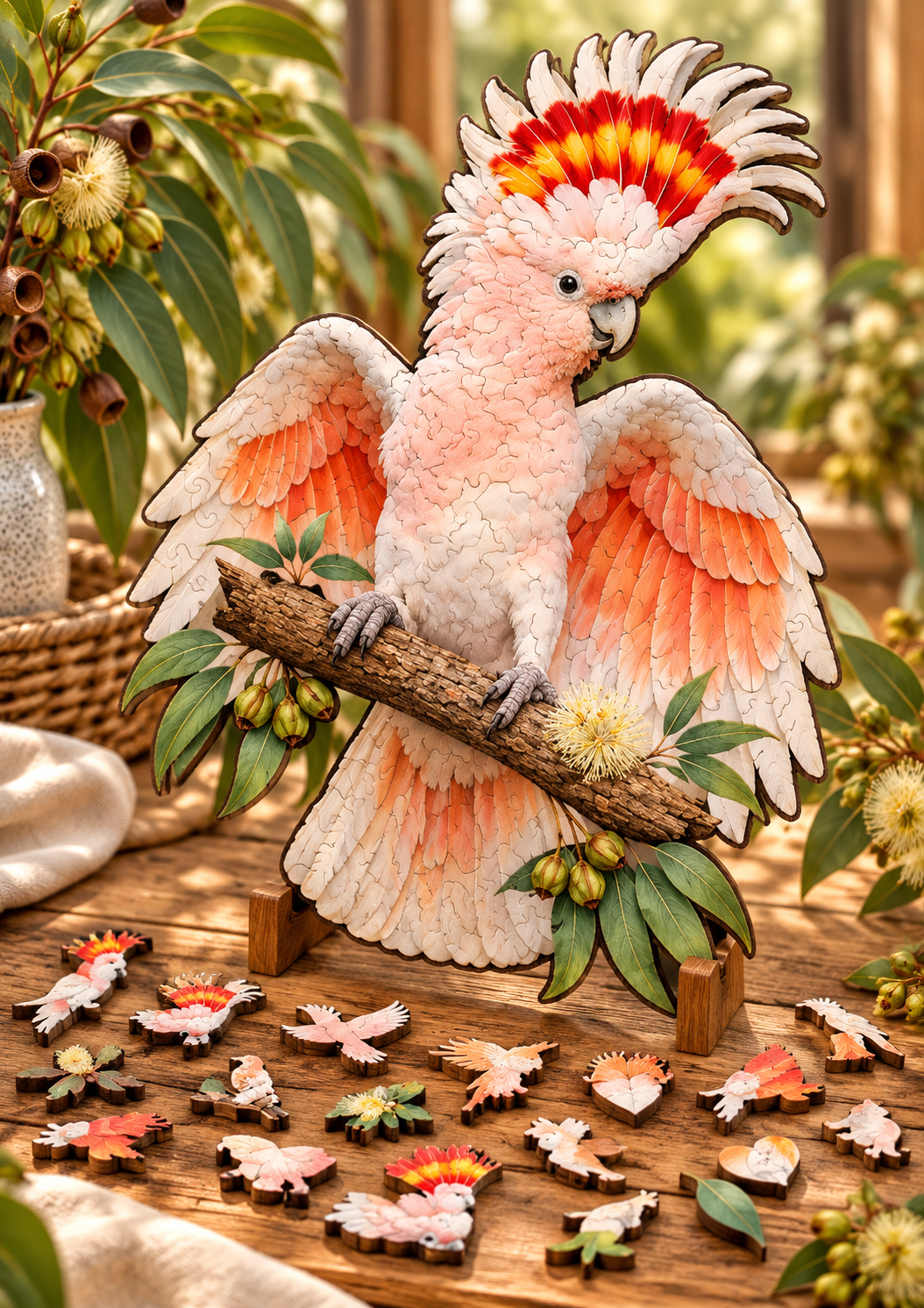 A3 Major Mitchell's Cockatoo Wooden Puzzle - Puzzle ART