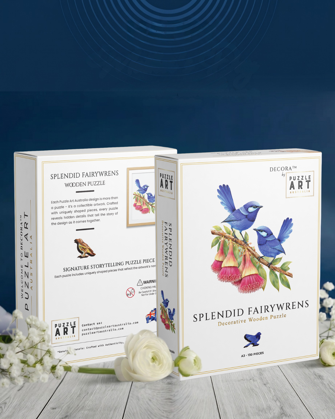 A5 Splendid Fairy wrens Wooden Puzzle - Puzzle ART