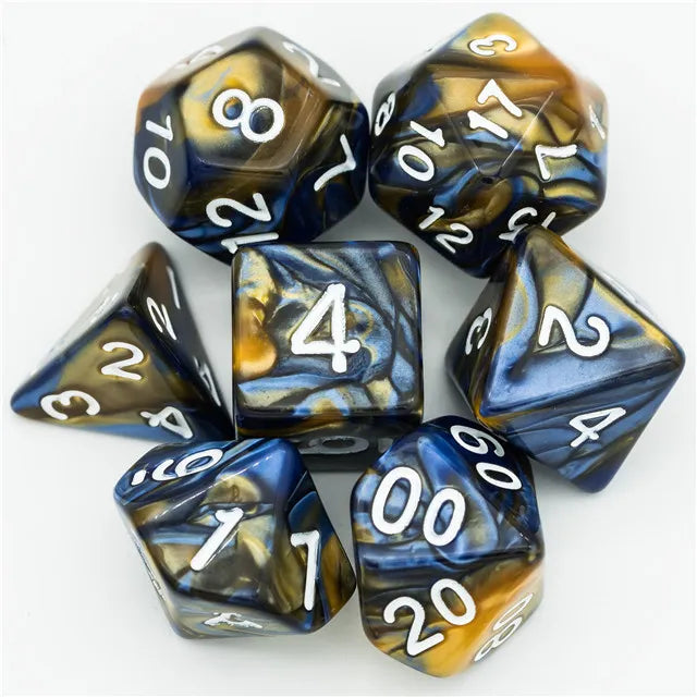 Molten Swirl Blue/Yellow - Games World Dice