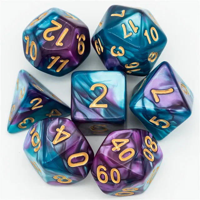 Molten Swirl Purple/Blue - Games World Dice