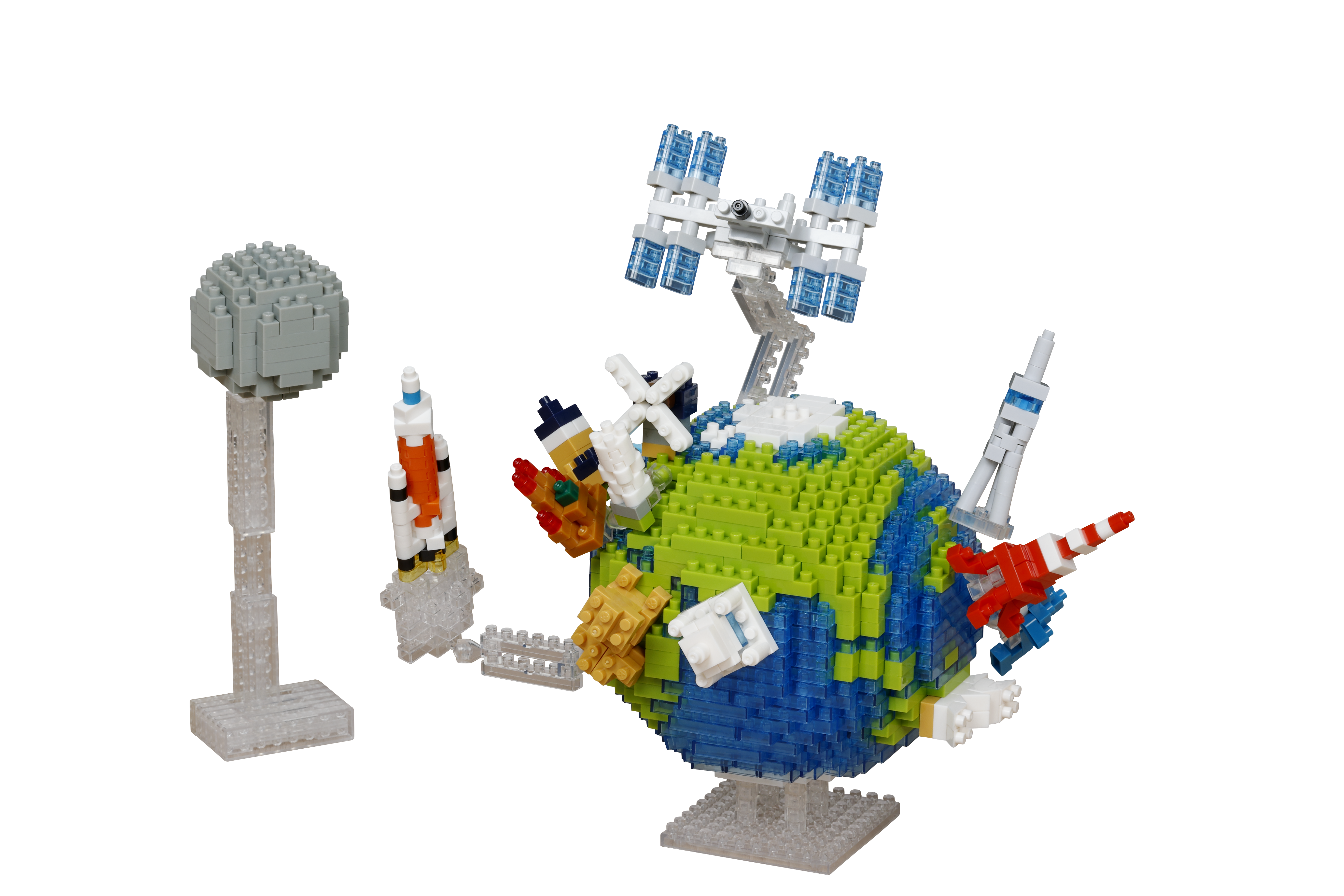 Planet Earth and the Moon - Nanoblock