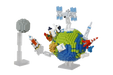 Planet Earth and the Moon - Nanoblock