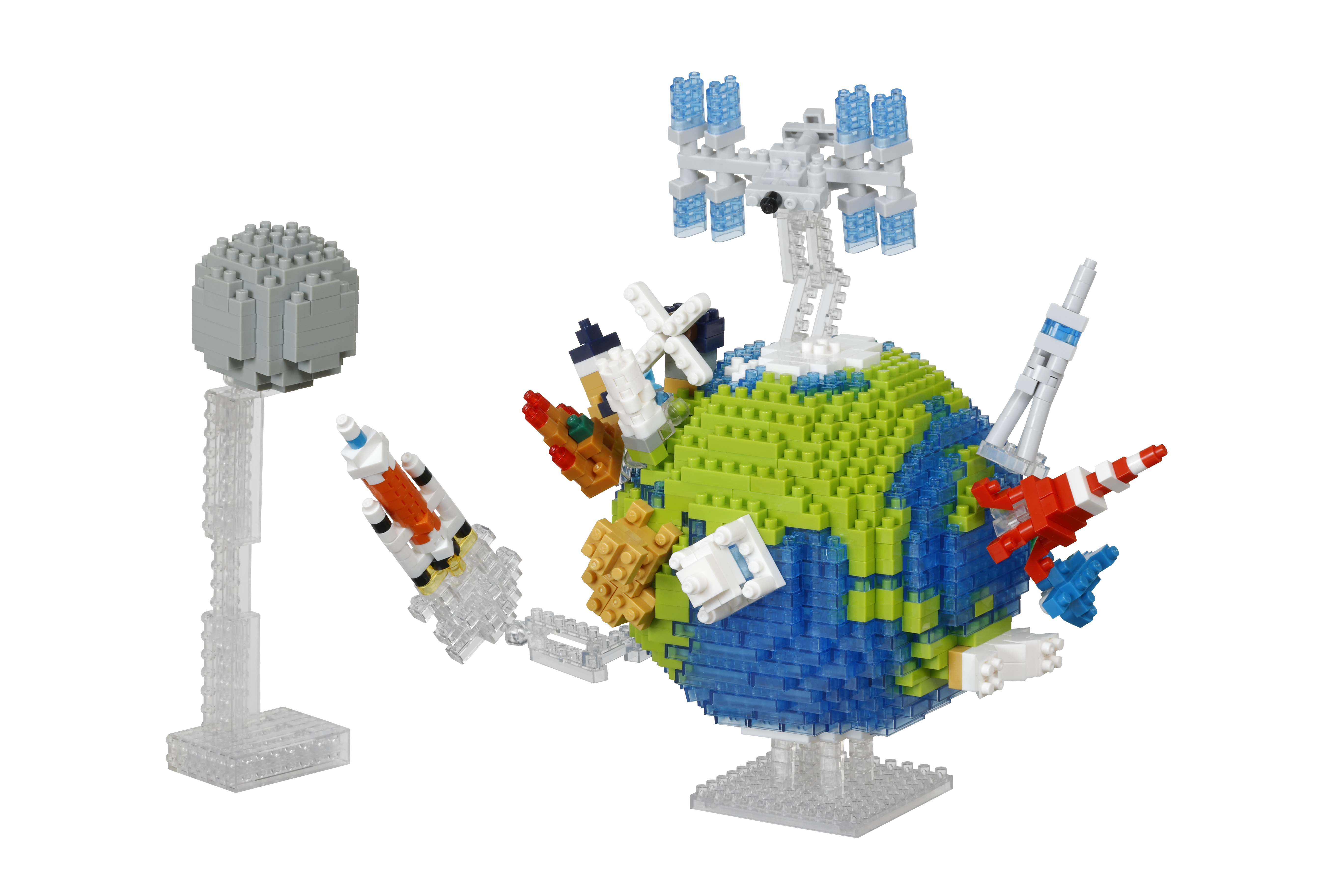Planet Earth and the Moon - Nanoblock