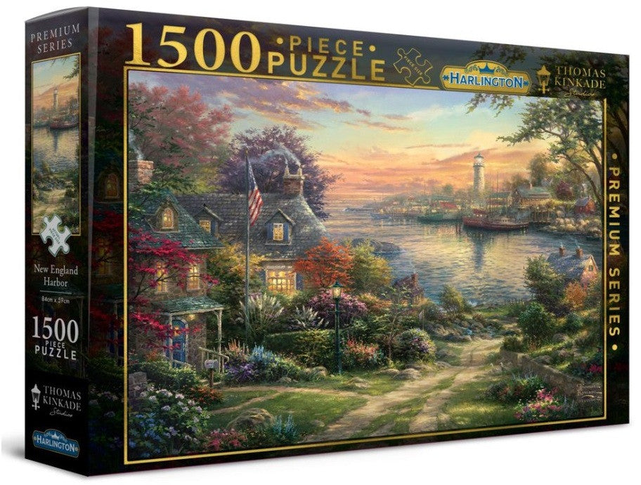 New England Harbor 1500 pieces - Harlington Thomas Kinkade