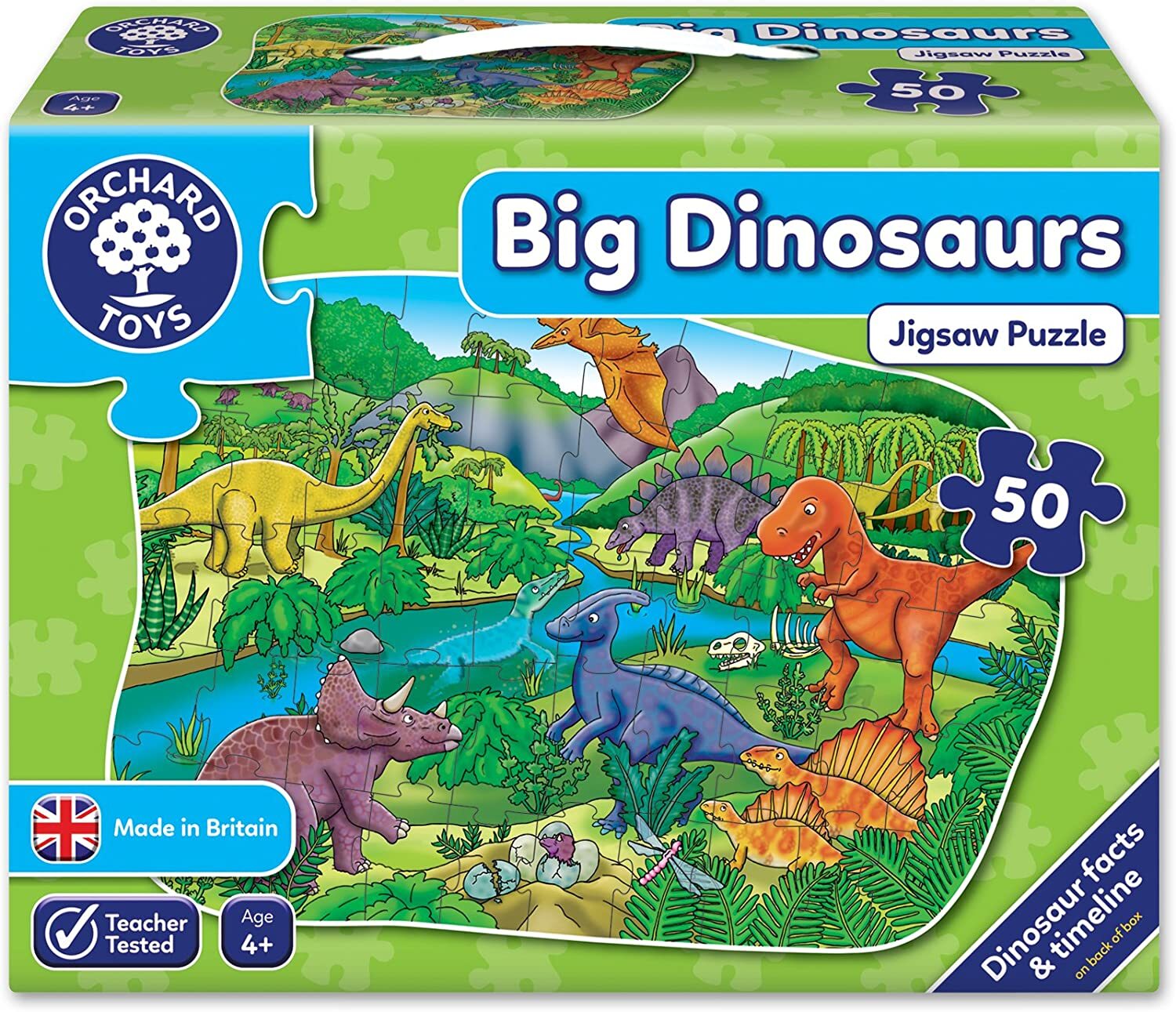 Big Dinosaur Shaped Puzzle 50pc - Orchard