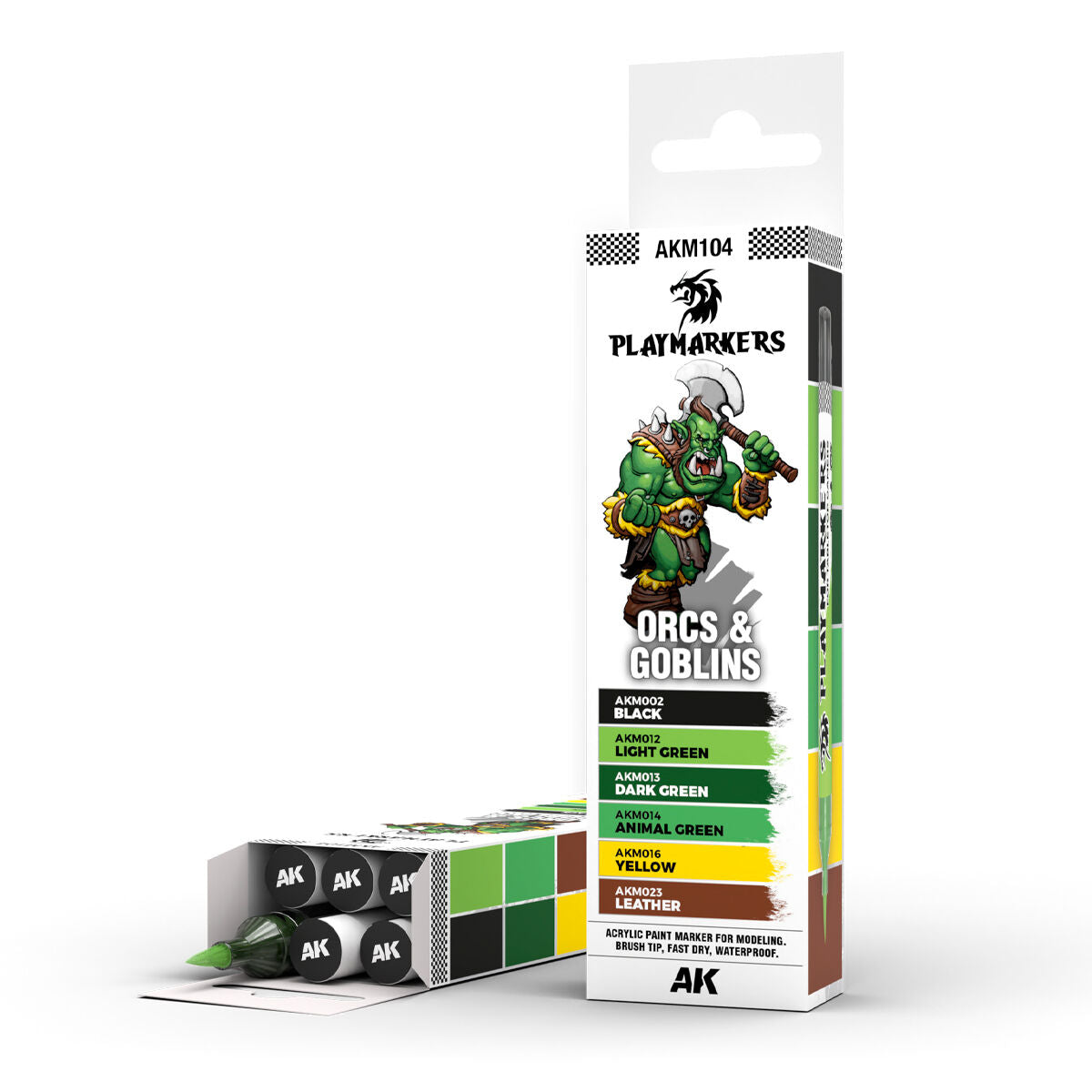 Orcs &  Goblins - AK Interactive Playmarkers Set - 6  Colours