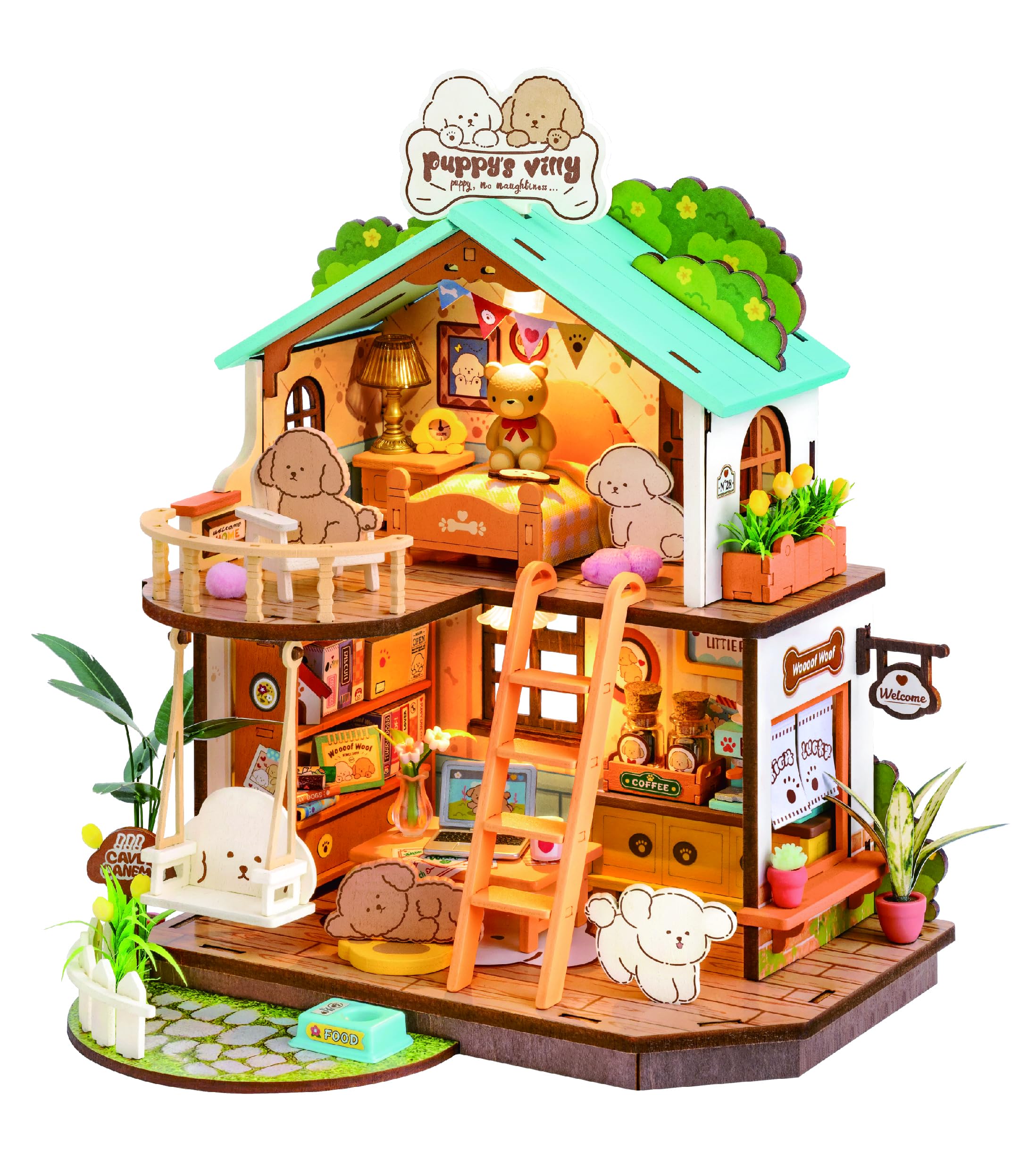 Puppys Cozy Villa - DIY Miniature House - Rolife