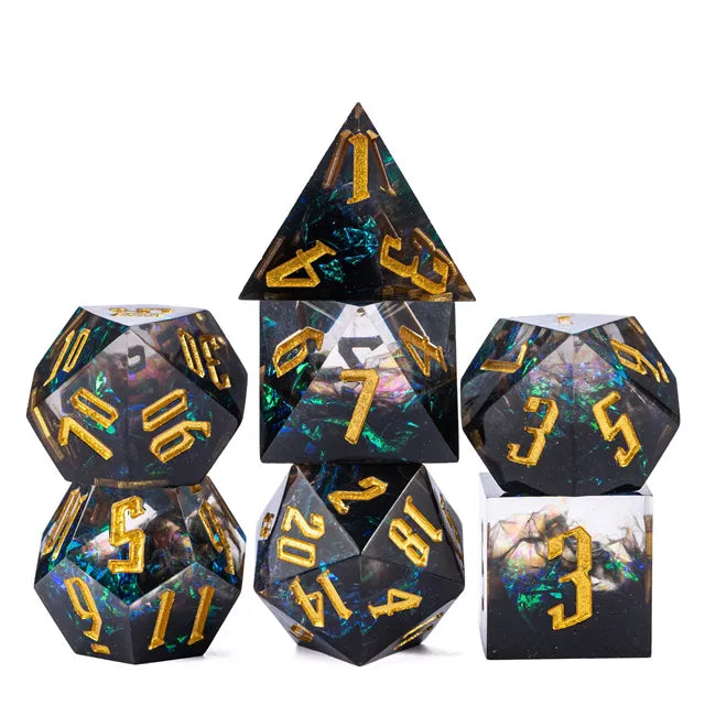 Magic Aura Sharp SMOKY GREEN GOLD - Games World Dice