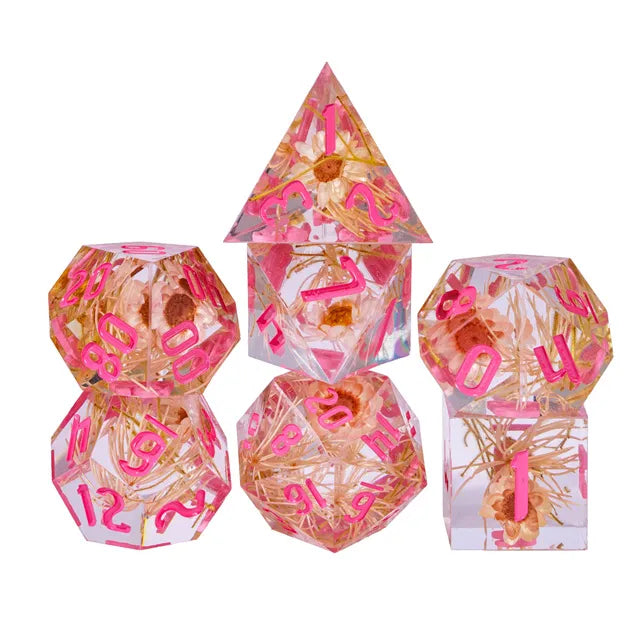 Gold Flower Pink - Games World Dice
