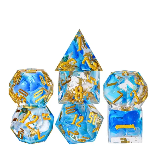 Magic Aura Sharp BLUE GOLD GOLD - Games World Dice