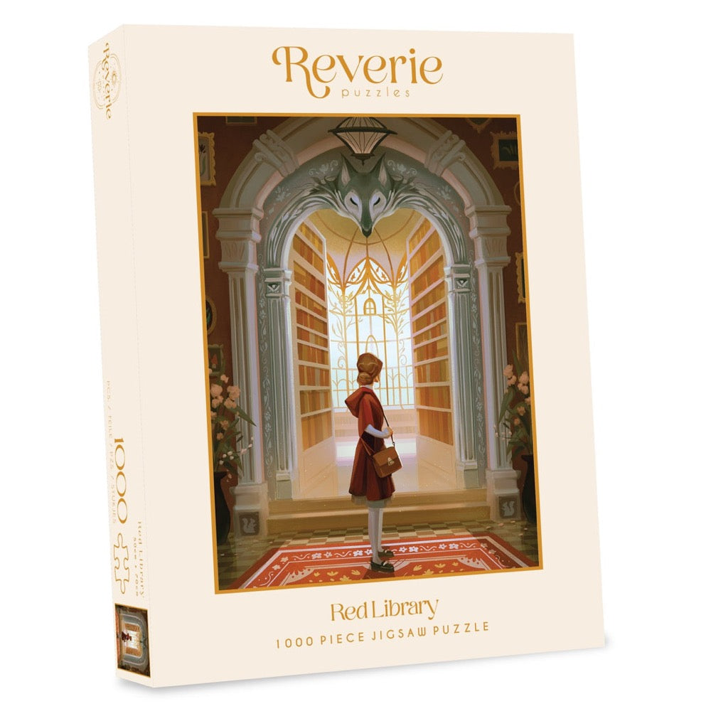 Red Library 1000pc - Reverie Puzzles