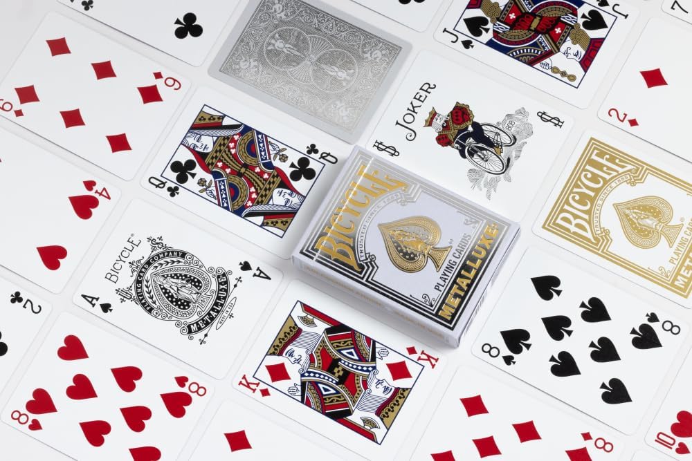 Metalluxe Silver - Bicycle Playing Cards