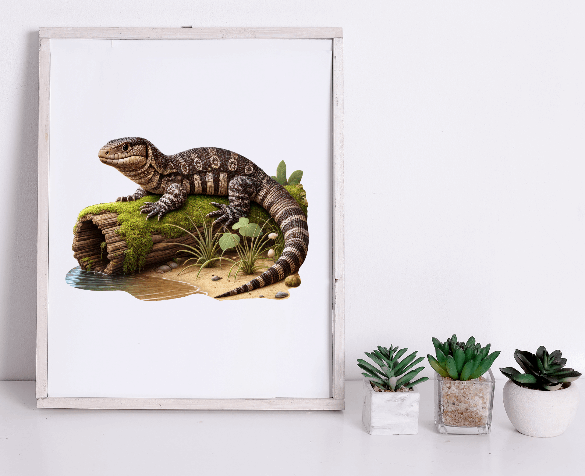A5 Sandstone Goanna Wooden Puzzle - Puzzle ART