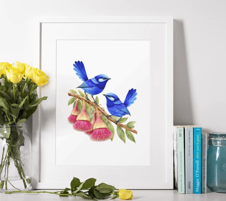 A5 Splendid Fairy wrens Wooden Puzzle - Puzzle ART