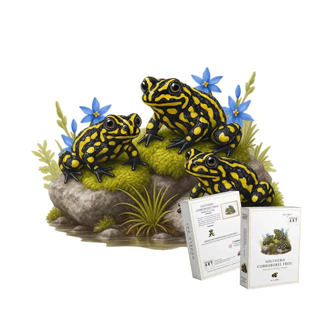 A5 Southern Corroboree Frog Wooden Puzzle - Puzzle ART