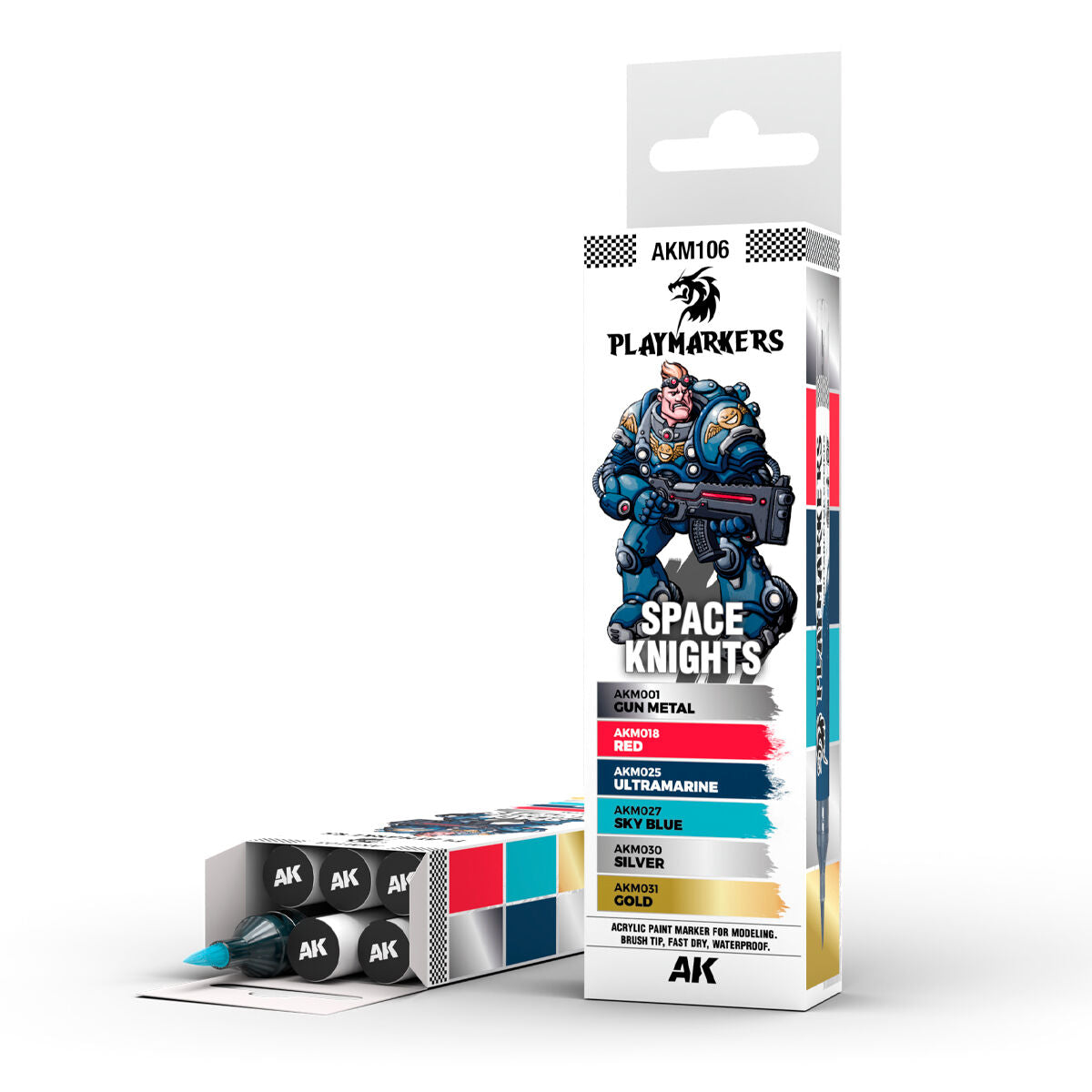Space Knight - AK Interactive Playmarkers Set - 6  Colours
