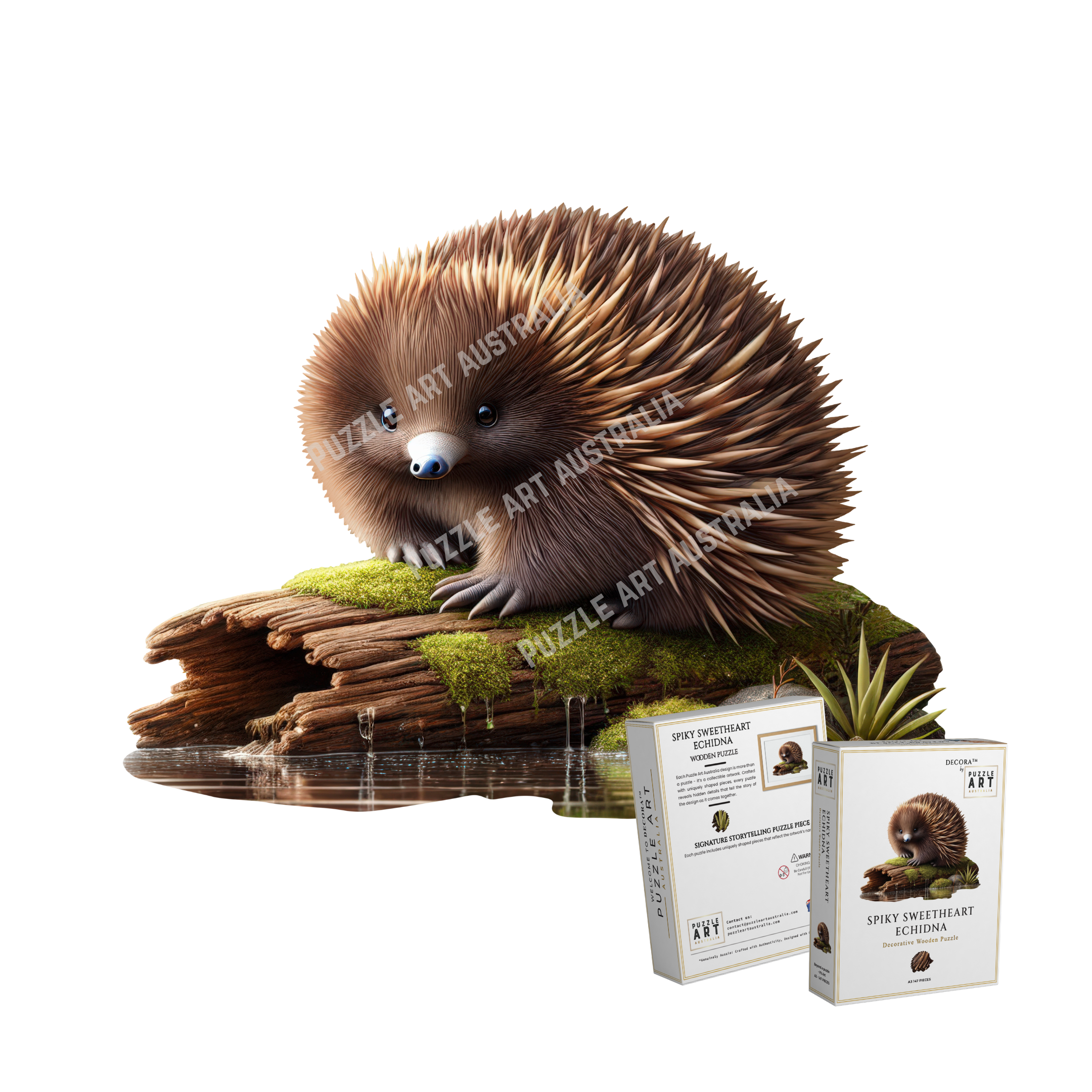 A3 Spiky Sweetheart Echidna Wooden Puzzle - Puzzle ART