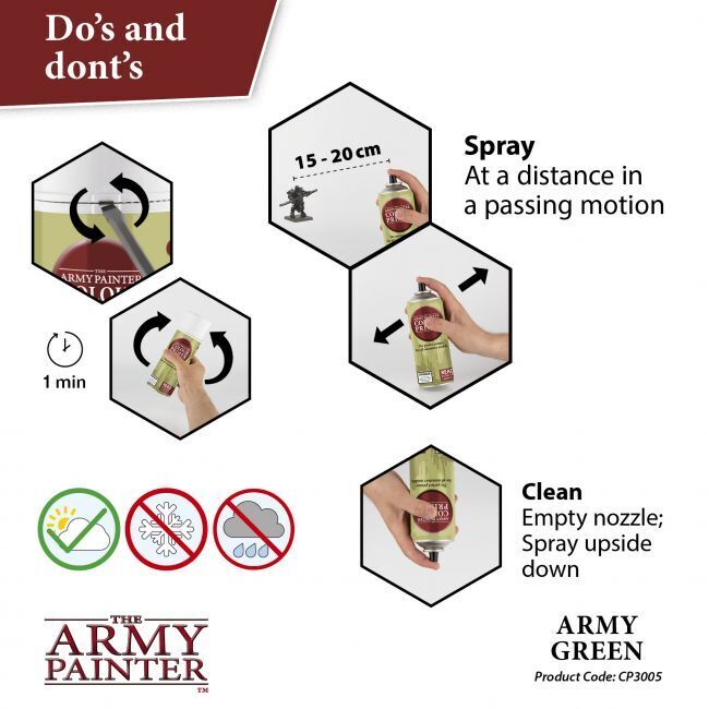 Army green - 400ml Spray Paint - Colour Primer