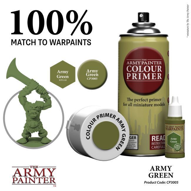 Army green - 400ml Spray Paint - Colour Primer