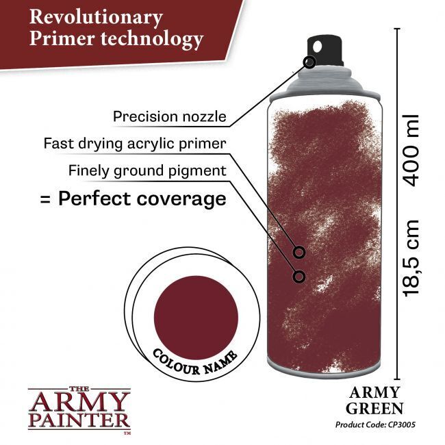 Army green - 400ml Spray Paint - Colour Primer
