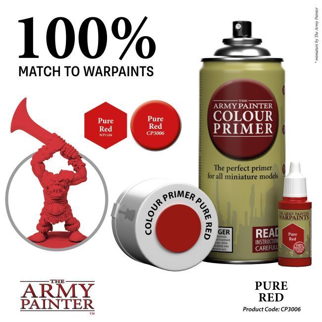 Pure Red - 400ml Spray Paint - Colour Primer