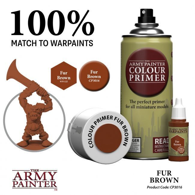 Fur Brown - 400ml Spray Paint - Colour Primer
