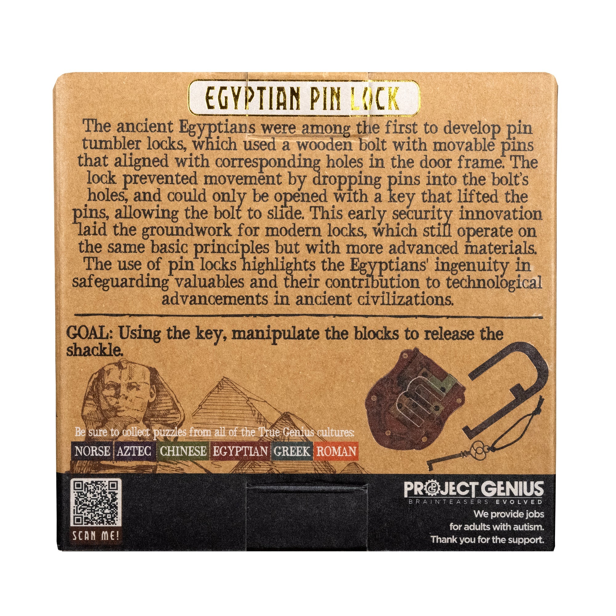Egyptian Pin Lock - Project Genius