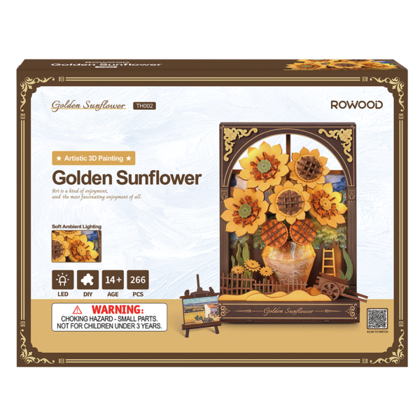 Golden Sunflower - DIY Wood Bloom Craft