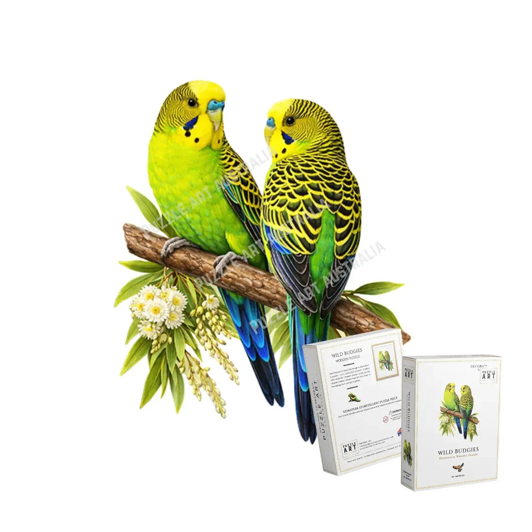 A5 Wild Budgies Wooden Puzzle - Puzzle ART