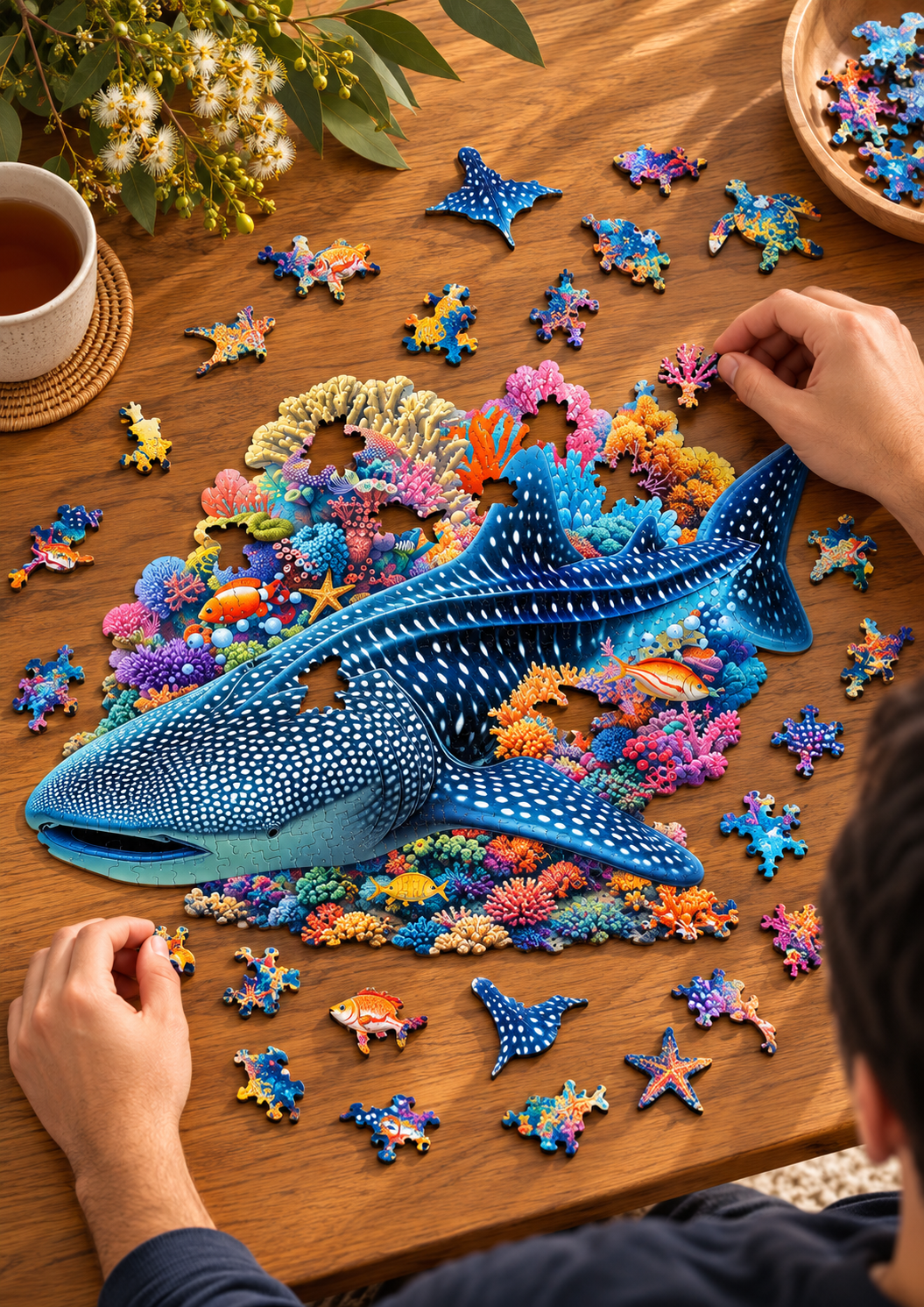 A5 Whale Shark  Wooden Puzzle - Puzzle ART