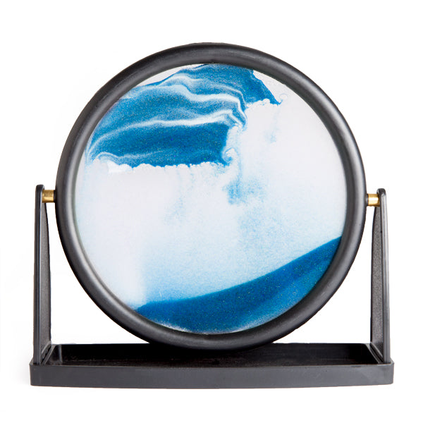Blue Moving Sand Art Round