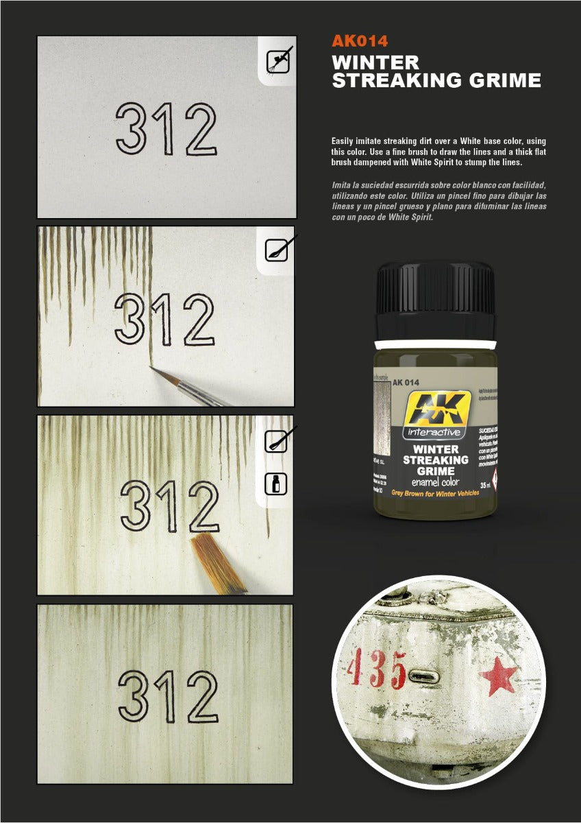 Streaking Grime- Winter Vechicles - AK Interactive Weathering