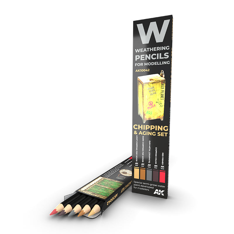 Chipping-AK Interactive - Weathering Pencils Sets - Watercolor Pencil Set