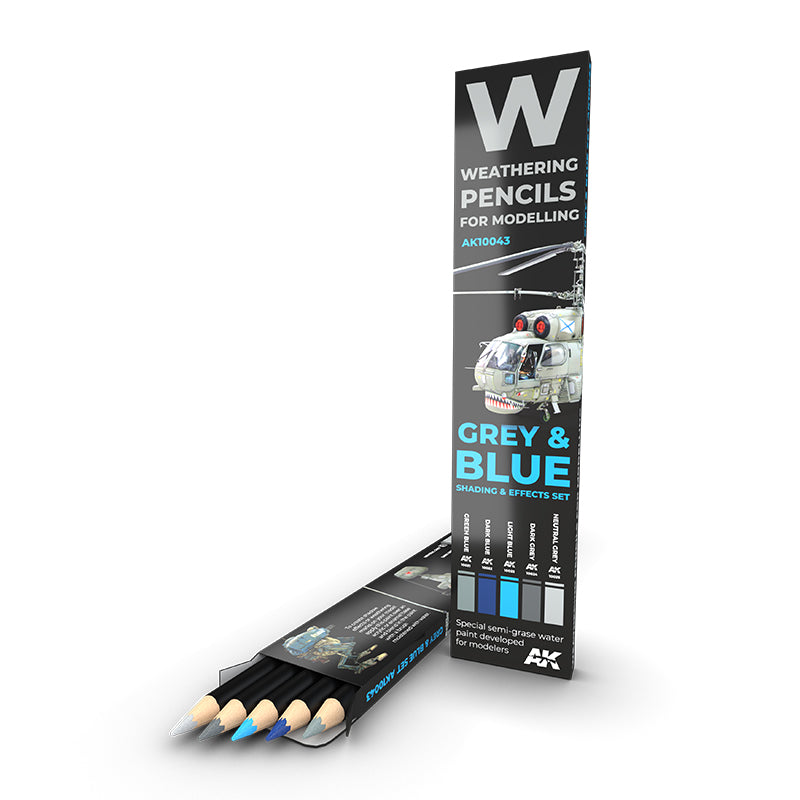 Grey Blue-AK Interactive - Weathering Pencils Sets - Watercolor Pencil Set