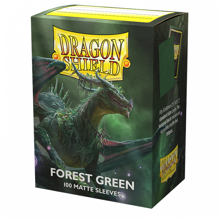 63x88 Forest Green MATTE Sleeves - Dragon Shield - Box 100