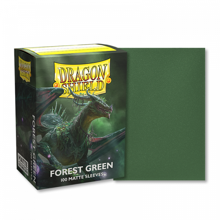 63x88 Forest Green MATTE Sleeves - Dragon Shield - Box 100