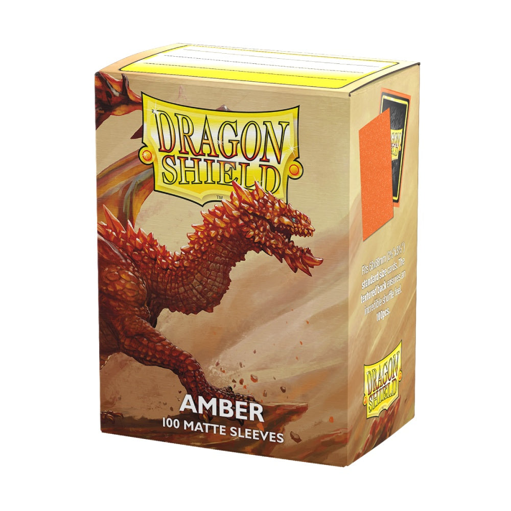 63x88 Amber Matte Sleeves - Dragon Shield - Box 100