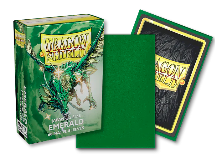 Japanese Emerald MATTE Sleeves - Dragon Shield - Box 60