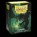 63x88 Power Metallic Green Dual Matte Sleeves - Dragon Shield - Box 100